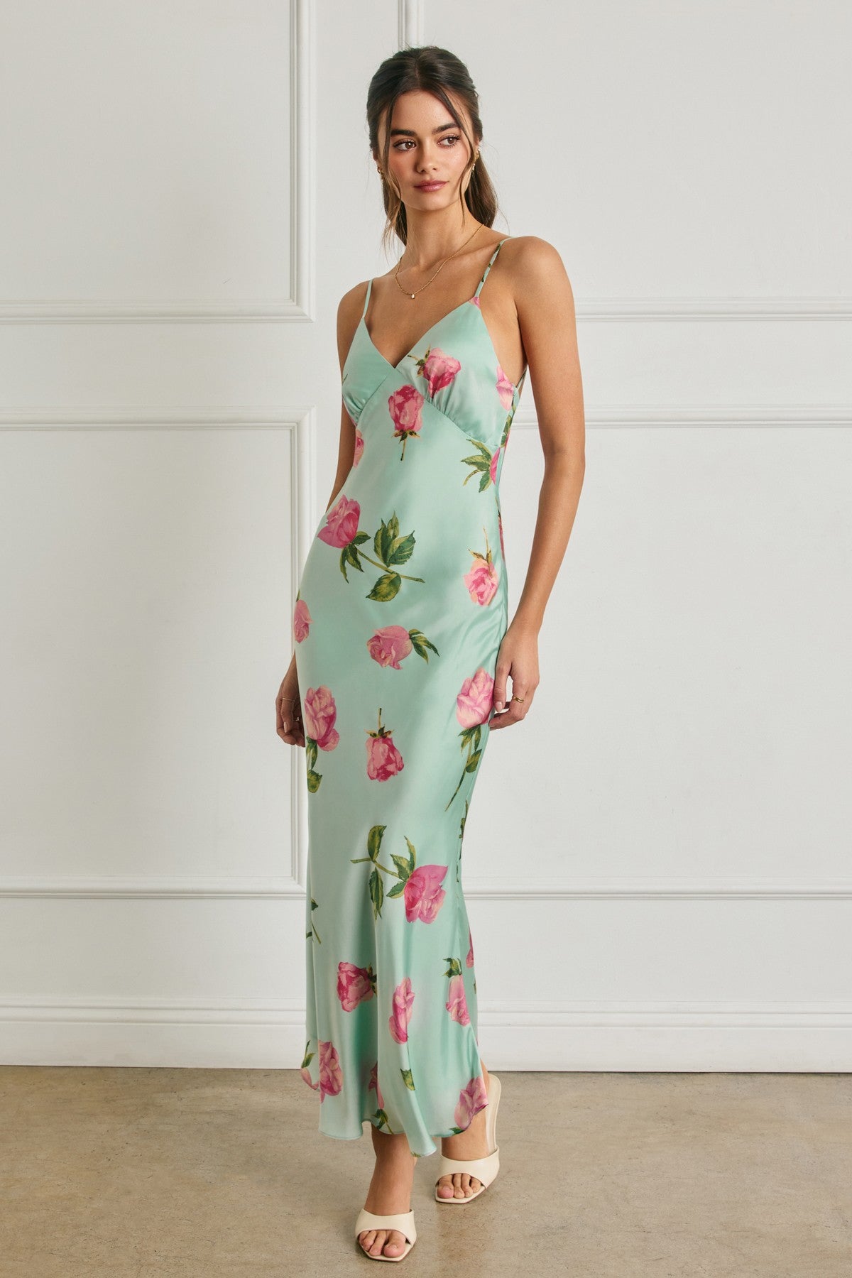 Mint Rose Maxi Dress