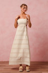 Aryn Geometric Shape Eyelet Lace  Maxi Dress