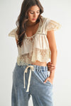 Ariana Lace Trim Blouse