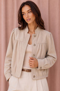 Sloane Faux Suede Bomber Jacket