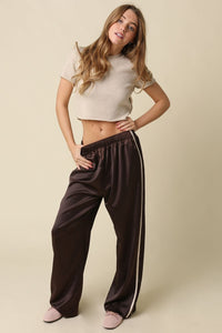 Capri Knit Crop Tee in Mocha