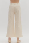 Pocket Front Crop Pant in Ecru