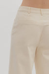 Pocket Front Crop Pant in Ecru
