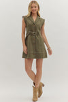 Olive You Button Front Mini Dress