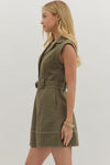 Olive You Button Front Mini Dress