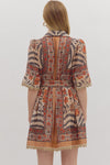 Seasons Button Front Mini Dress