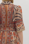 Seasons Button Front Mini Dress