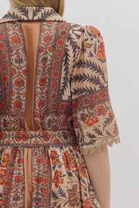 Seasons Button Front Mini Dress