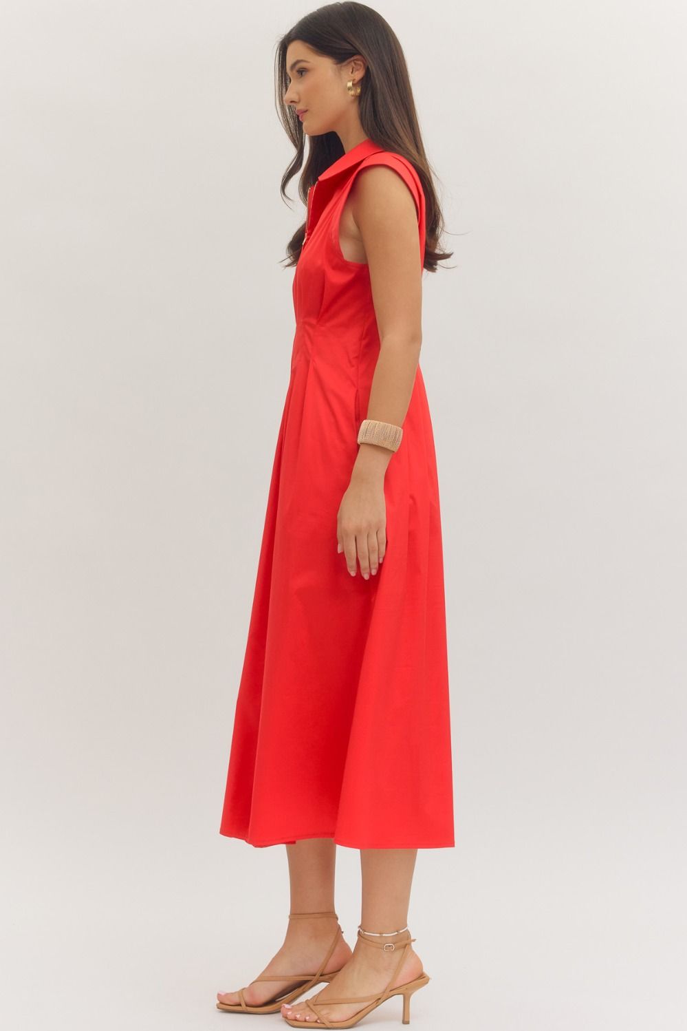 Zoey Zipper front Maxi Dress