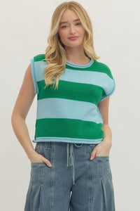 Striped Summer Sweater in Blue