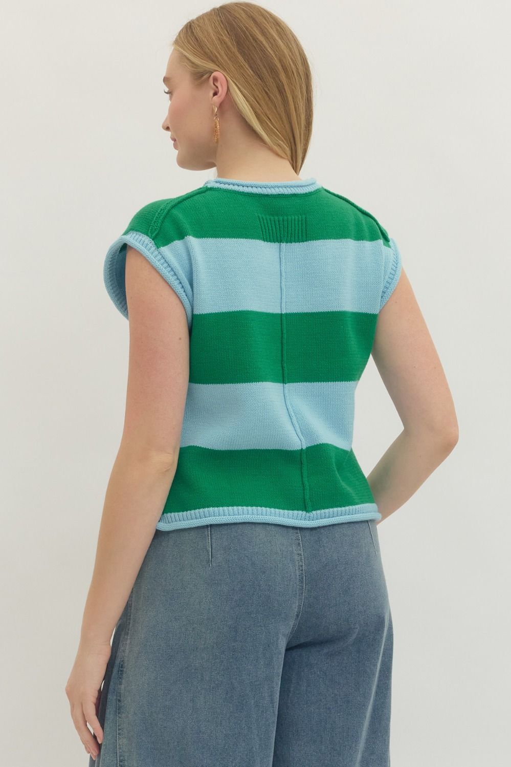 Striped Summer Sweater in Blue