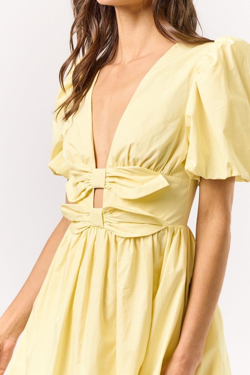 Be Mine Butter Yellow Mini Dress FINAL SALE MEDIUM / Butter