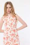 Vibrant Floral Mini Dress in Orange