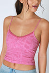 Double Lace Trim Seamless Tank MORE COLORS