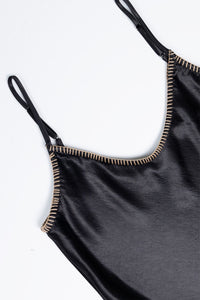 Whipstitch Cami in Black