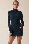 Oh La La Floral Embossed Mini Dress