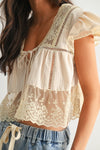 Ariana Lace Trim Blouse