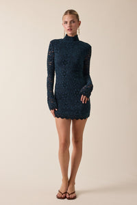 Oh La La Floral Embossed Mini Dress