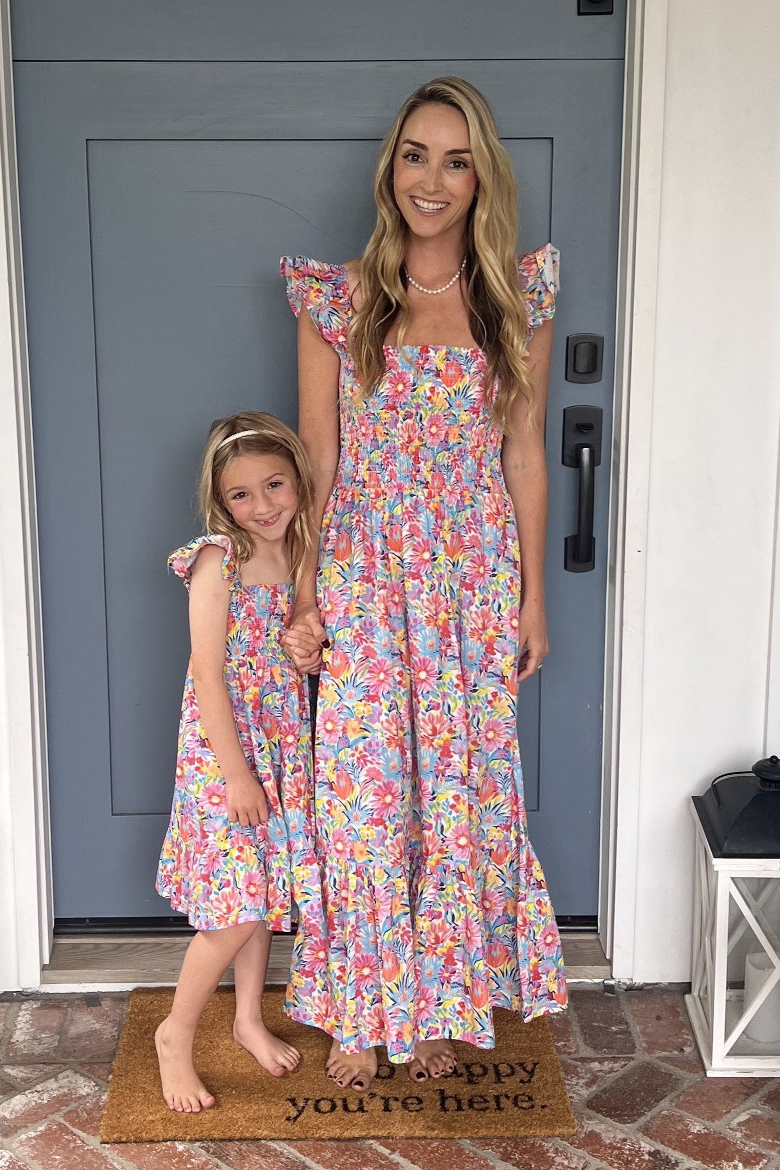 mom and me smocked dresses Mommy and Me Vacay Ready Smocked Top Child Size Dress 3/4T