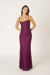 Plum Lace Maxi Dress