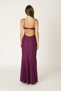 Plum Lace Maxi Dress