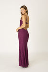 Plum Lace Maxi Dress