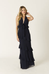 Take the Plunnge MIdnight Maxi Dress