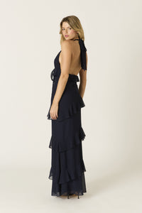 Take the Plunnge MIdnight Maxi Dress