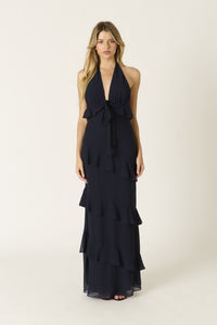 Take the Plunnge MIdnight Maxi Dress