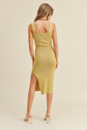 Lemongrass Knit Midi Dress